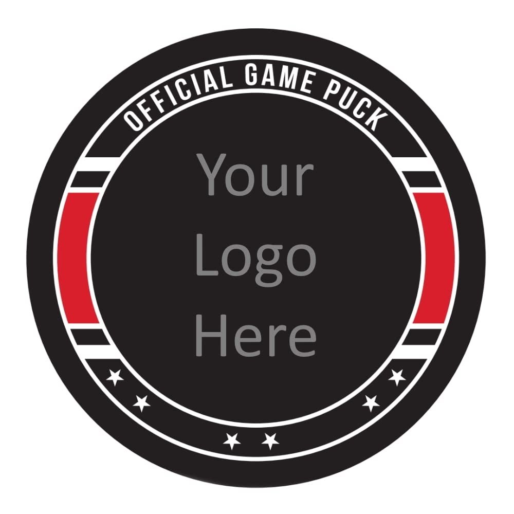 TigerTail Sports Personalized Team Logo Hockey Pucks (9035, 25 Pucks)