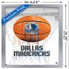 Trends International NBA Dallas Mavericks - Drip Basketball 21 Wall Poster, 14.725" x 22.375", Silver Framed Version view 3