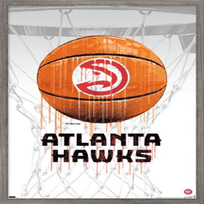 Trends International NBA Atlanta Hawks - Drip Basketball 21 Wall Poster, 22.375" x 34", Barnwood Framed Version
