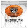 Trends International NBA Brooklyn Nets - Drip Basketball 21 Wall Poster, 22.375" x 34", White Framed Version view 1
