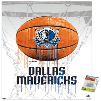 Trends International NBA Dallas Mavericks - Drip Basketball 21 Wall Poster with Push Pins