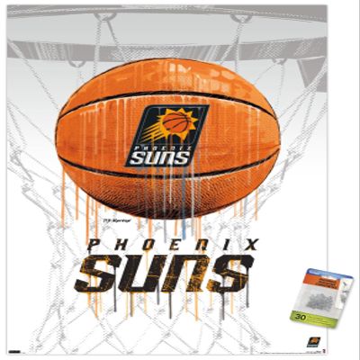 Trends International NBA Phoenix Suns - Drip Basketball 21 Wall Poster with Push Pins