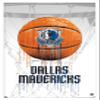 Trends International NBA Dallas Mavericks - Drip Basketball 21 Wall Poster, 14.725" x 22.375", White Framed Version view 1