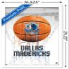 Trends International NBA Dallas Mavericks - Drip Basketball 21 Wall Poster, 14.725" x 22.375", White Framed Version view 3