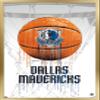 Trends International NBA Dallas Mavericks - Drip Basketball 21 Wall Poster, 14.725" x 22.375", Gold Framed Version view 1