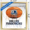 Trends International NBA Dallas Mavericks - Drip Basketball 21 Wall Poster, 14.725" x 22.375", Gold Framed Version view 3