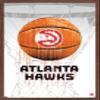 Trends International NBA Atlanta Hawks - Drip Basketball 21 Wall Poster, 22.375" x 34", Mahogany Framed Version view 1