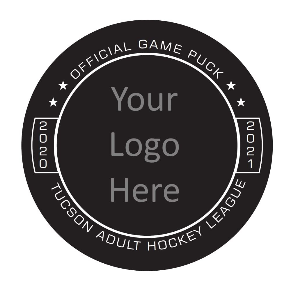 TigerTail Sports Personalized Team Logo Hockey Pucks (9032, 25 Pucks)