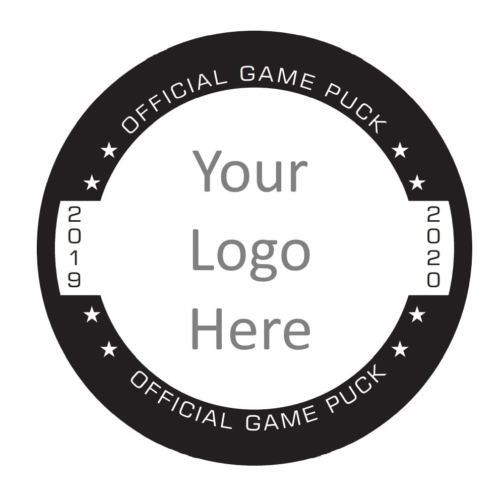 TigerTail Sports Personalized Team Logo Hockey Pucks (9034, 25 Pucks)