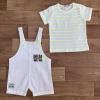 Baby Boy 2-Piece Hello Tee and Romper Set, 100% Cotton Clothing Set for Baby Boys (Neon Green, 3-6 Months) view 2