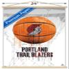 Trends International NBA Portland Trail Blazers - Drip Basketball 21 Wall Poster, 22.375" x 34", Premium Print and Beechwood Hanger Bundle view 3