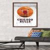 Trends International NBA Chicago Bulls - Drip Basketball 21 Wall Poster, 22.375" x 34", Mahogany Framed Version view 2
