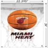 Trends International NBA Miami Heat - Drip Basketball 21 Wall Poster with Push Pins view 3