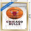 Trends International NBA Chicago Bulls - Drip Basketball 21 Wall Poster, 14.725" x 22.375", Gold Framed Version view 3
