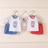 Baby Boy 2-Piece Clothing Set 100% Cotton Happy Hippo Tee and Shorts Set for Baby Boy and Toddler Outfits and Gifts (Red, 9-12 Months) view 4