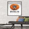 Trends International NBA Brooklyn Nets - Drip Basketball 21 Wall Poster, 22.375" x 34", Barnwood Framed Version view 2