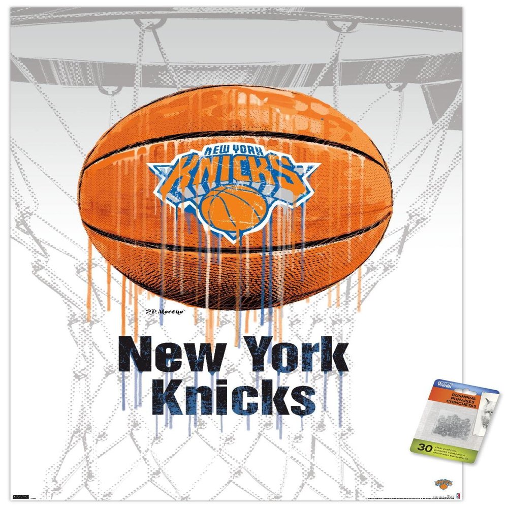 Trends International NBA New York Knicks - Drip Basketball 21 Wall Poster with Push Pins