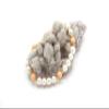 1160 Jewelry White Cultured Freshwater Potato-shaped (5.5-6mm) Pearl Stretch Bracelet with Gold-tone Accents and Genuine Real Pink Coral, 7" view 4