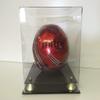 Soccer Ball Display case with Gold Riser Two Tier Base view 1