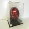 Soccer Ball Display case with Gold Riser Two Tier Base view 2