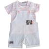 Baby Boy 2-Piece Hello Tee and Romper Set, 100% Cotton Clothing Set for Baby Boys (Neon Coral, 3-6 Months) view 1