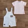 Baby Boy 2-Piece Hello Tee and Romper Set, 100% Cotton Clothing Set for Baby Boys (Neon Coral, 3-6 Months) view 3