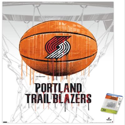 Trends International NBA Portland Trail Blazers - Drip Basketball 21 Wall Poster with Pushpins