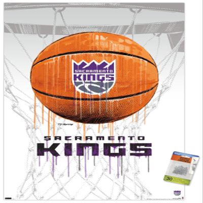 Trends International NBA Sacramento Kings - Drip Basketball 21 Wall Poster with Pushpins
