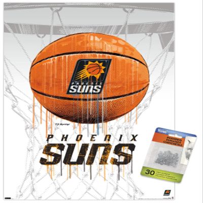Trends International NBA Phoenix Suns - Drip Basketball 21 Wall Poster with Push Pins