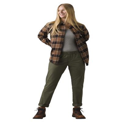 prAna Women's Standard Double Peak Pant, Cargo Green, 10