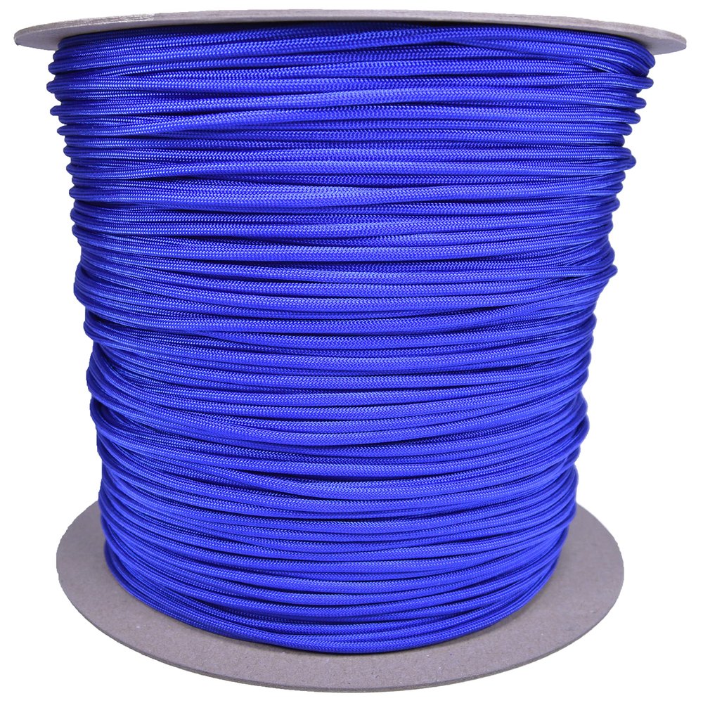 Electric Blue 750 Cord 11 Strand Paracord - 1000 Foot Spool