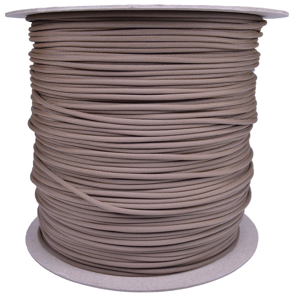 Coyote Brown 750 Cord 11 Strand Paracord - 1000 Foot Spool