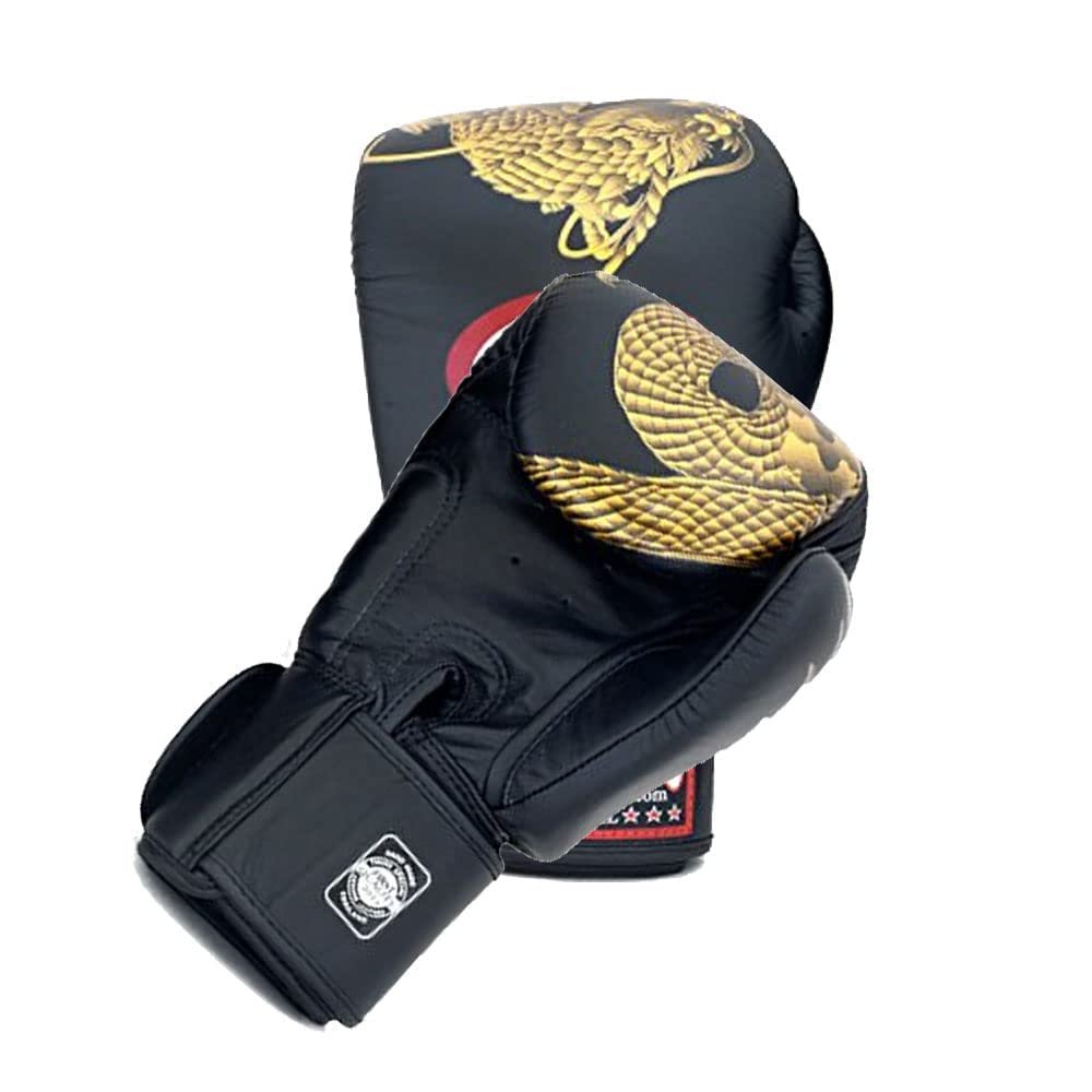 Twins Boxing Muay Thai Training Sparring Gloves (Dragon Gold,12 oz)