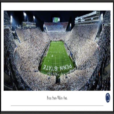 Penn State Football, End Zone (2021 White Out) - 40.25x13.75-inch Standard Framed Print by Blakeway Panoramas