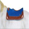 CHALLENGER Horse 32" x 30" Western Contoured Wool Felt Therapeutic Saddle Pad Blue 39216RB view 2