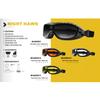 Bobster Night Hawk, Gloss Black Frame, Yellow Lens view 2