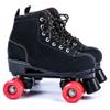 Klzzuk Classic Roller Skates for Adult Kids, Double Row Sports Roller Boots, High-top Leather Quad Skating Shoes for Beginners Women Men Indoor Outdoor (Women10.5/Men9,Red) view 1