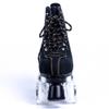 Klzzuk Classic Roller Skates for Adult Kids, Double Row Sports Roller Boots, High-top Leather Quad Skating Shoes for Beginners Women Men Indoor Outdoor (Women10.5/Men9,Red) view 2