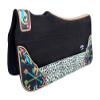 CHALLENGER Horse 32" x 30" Western Contoured Wool Felt Therapeutic Saddle Pad Black 39217BK view 1