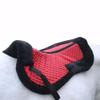 CHALLENGER 23" x 22" Red Horse English Saddle Contoured Quilted Fleece Lined Half Pad 72130RD view 3