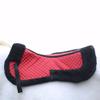 CHALLENGER 23" x 22" Red Horse English Saddle Contoured Quilted Fleece Lined Half Pad 72130RD view 4