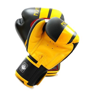 Twins Boxing Muay Thai Training Sparring Gloves (43-Black/Yellow,8 oz)