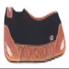 CHALLENGER Horse 32" x 30" Western Contoured Wool Felt Therapeutic Saddle Pad Black 39216BK view 1