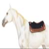 CHALLENGER Horse 32" x 30" Western Contoured Wool Felt Therapeutic Saddle Pad Black 39216BK view 2
