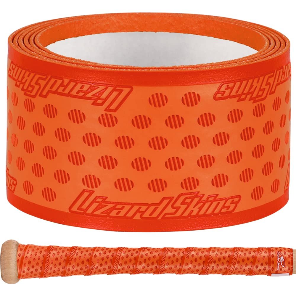 Lizard Skins DSP Ultra 0.5mm Bat Grip Next-Gen Durasoft Polymer Baseball & Softball Bat Tape (Blaze Orange)