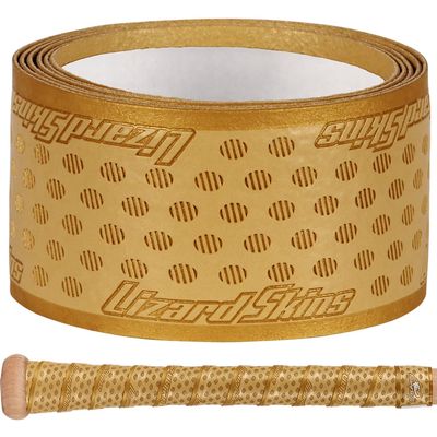 Lizard Skins DSP Ultra 0.5mm Bat Grip  Next-Gen Durasoft Polymer Baseball & Softball Bat Tape (Vegas Gold)