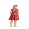 Matchable Family Hawaiian Fit and Flare Dress, Christmas Santa in Hawaii Red, Girl, Size 8 view 3