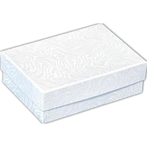 FindingKing Cotton Filled Jewelry Gift Boxes Pocket Watch Displays 3.25"x2.25" (1, White)