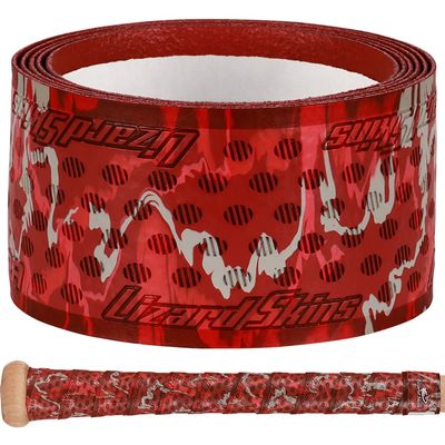 Lizard Skins DSP Ultra 1.1mm Bat Grip Next-Gen Durasoft Polymer Baseball & Softball Bat Tape (Scarlet Camo)