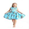 Matchable Family Hawaiian Fit and Flare Dress, Christmas Santa in Hawaii Turquoise, Girl, Size 14 view 2